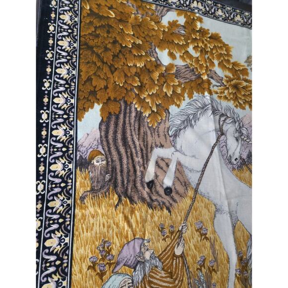 Vintage Unicorn A.T.C New York Tapestry Wall Hanging 40x56, Fantasy, MCM 1970s - Picture 4 of 8